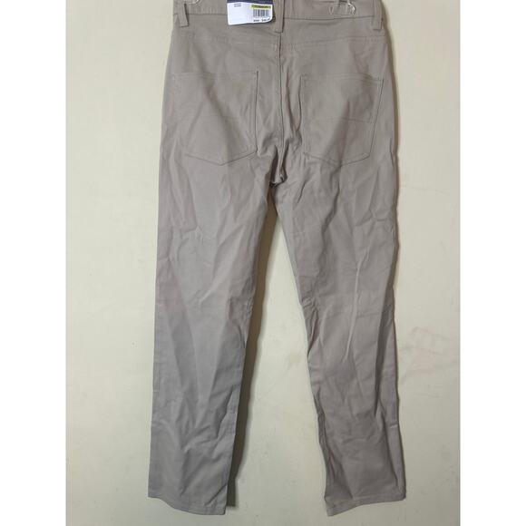 Nautica Boys' Flat Front Stretch Twill Chino Khaki Pants 14 - Picture 5 of 5